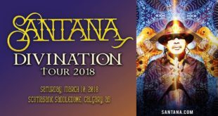 Marzo 10 Santana - Divination Tour 2018- Eventos Calgary AB- Eventos Latinos en Alberta